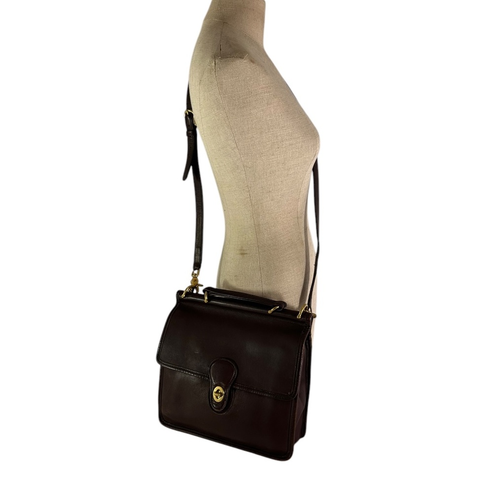 Genuine Vintage COACH Brown Leather Willis Shoulder Top Handle Bag